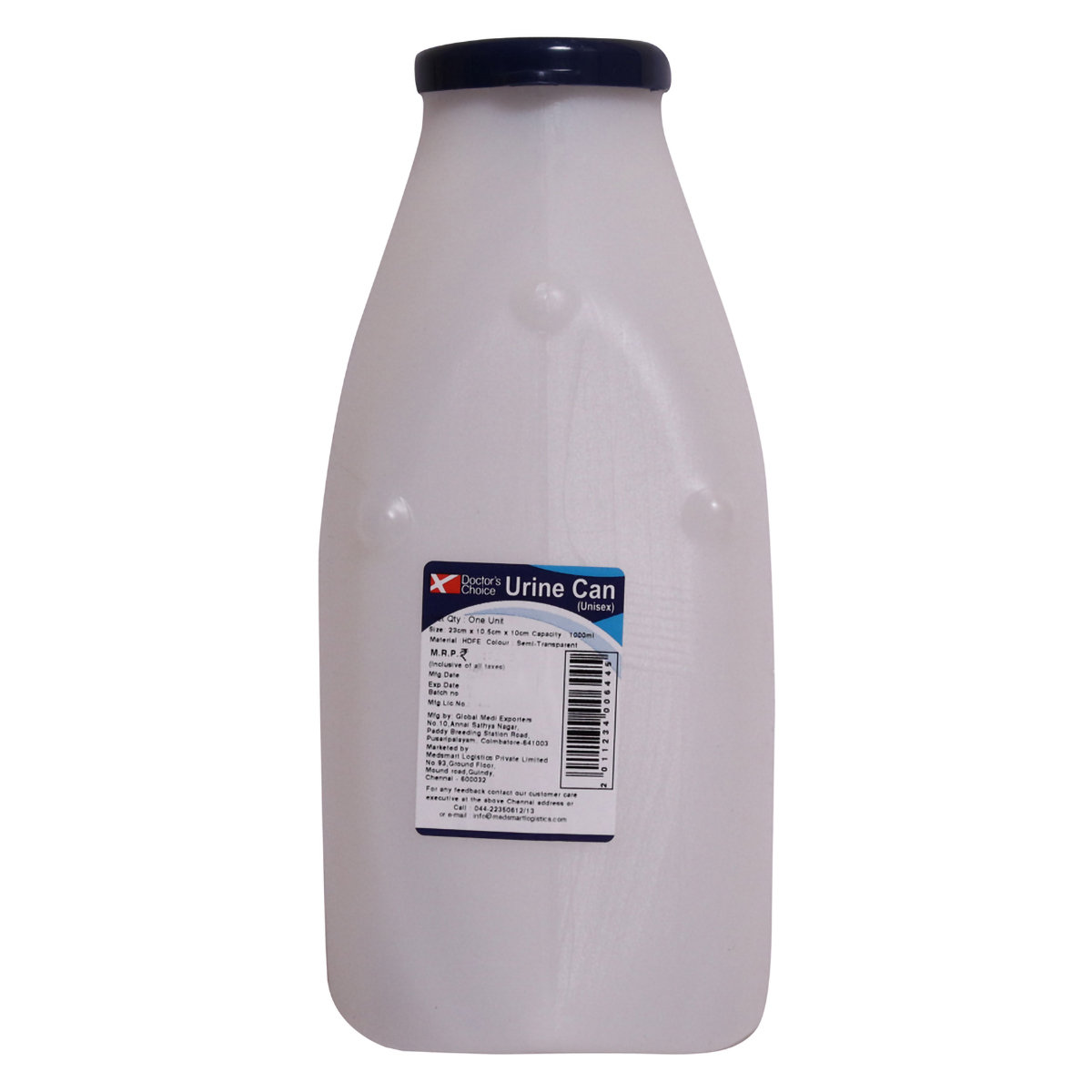 Doctor's Choice Unisex Urine Can With Handle, 1 Count, Pack of 1 Doctor's Choice Unisex Urine Can With Handle, 1 Count, Pack of 1