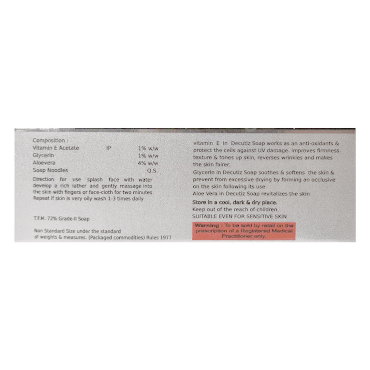 Decutiz Soap 75 gm, Pack of 1 Decutiz Soap 75 gm, Pack of 1