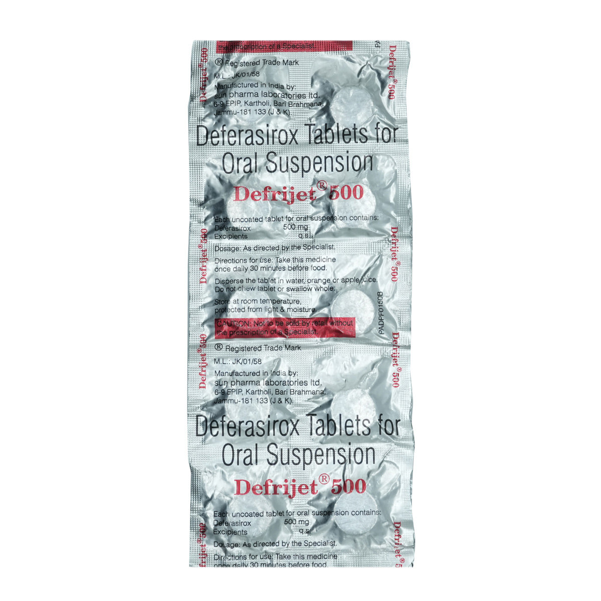 Defrijet 500 Tablet 10's, Pack of 10 TABLETS Defrijet 500 Tablet 10's, Pack of 10 TABLETS