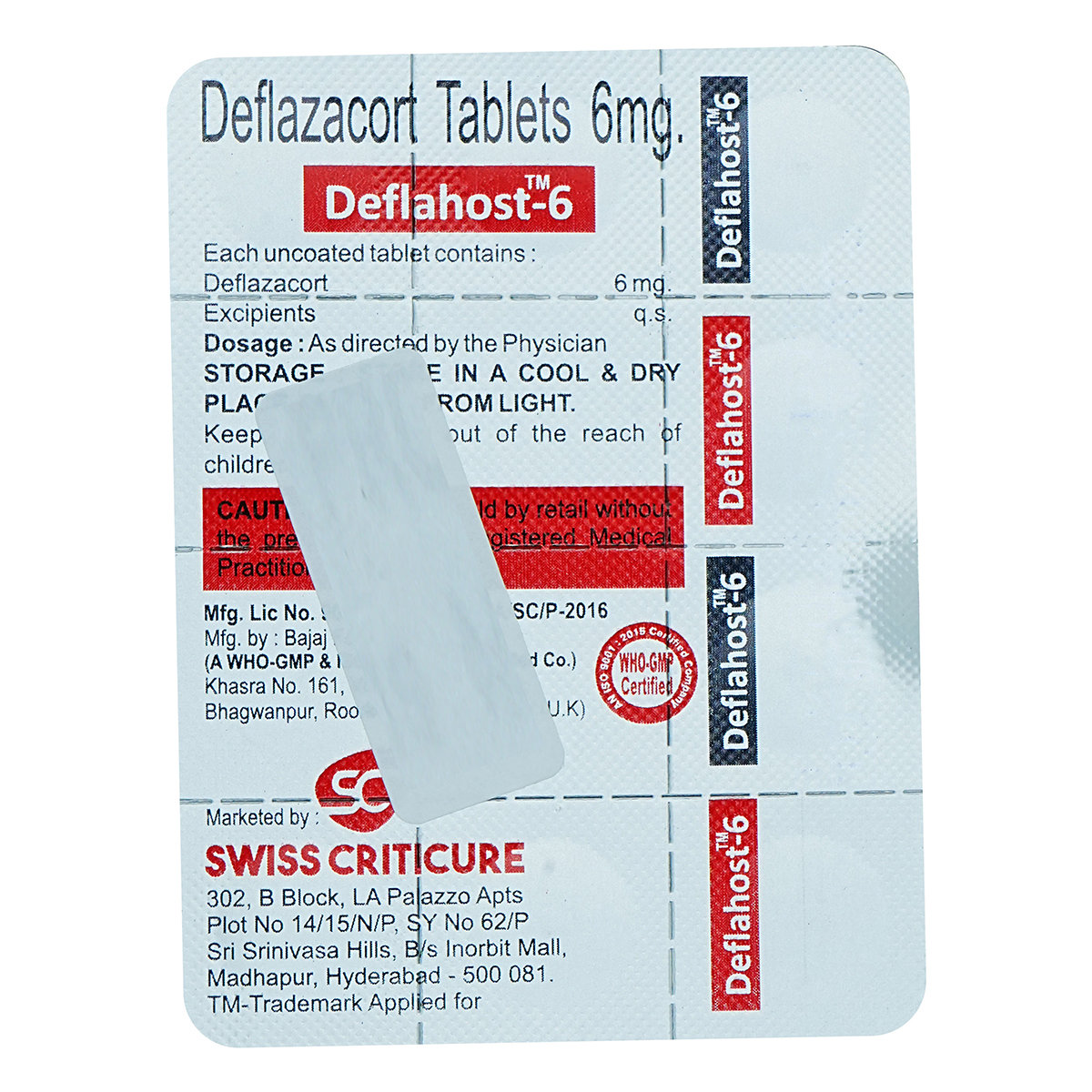 Deflahost-6 Tablet 10's, Pack of 10 TABLETS Deflahost-6 Tablet 10's, Pack of 10 TABLETS