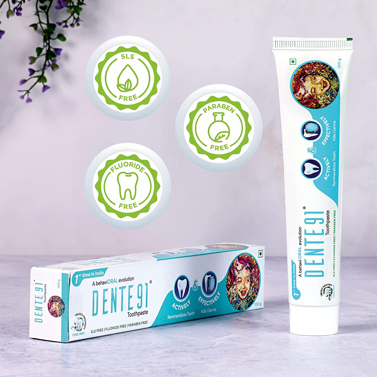 Dente 91 Cool Mint Tooth Paste, 100 gm, Pack of 1 Dente 91 Cool Mint Tooth Paste, 100 gm, Pack of 1