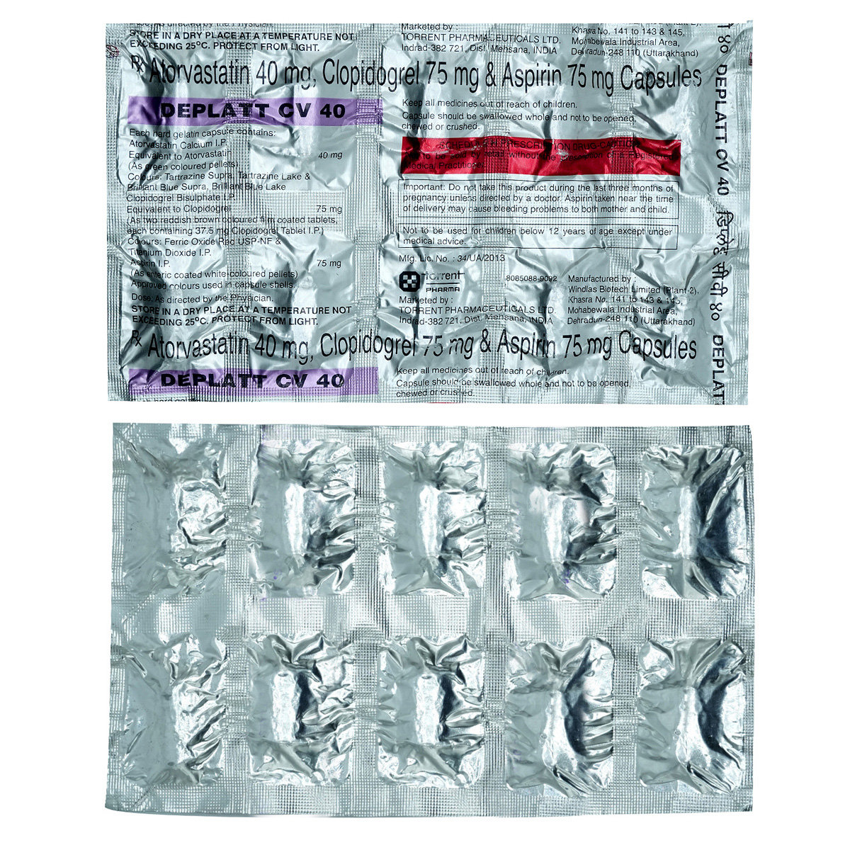 Deplatt CV 40 Capsule 10's, Pack of 10 CAPSULES Deplatt CV 40 Capsule 10's, Pack of 10 CAPSULES