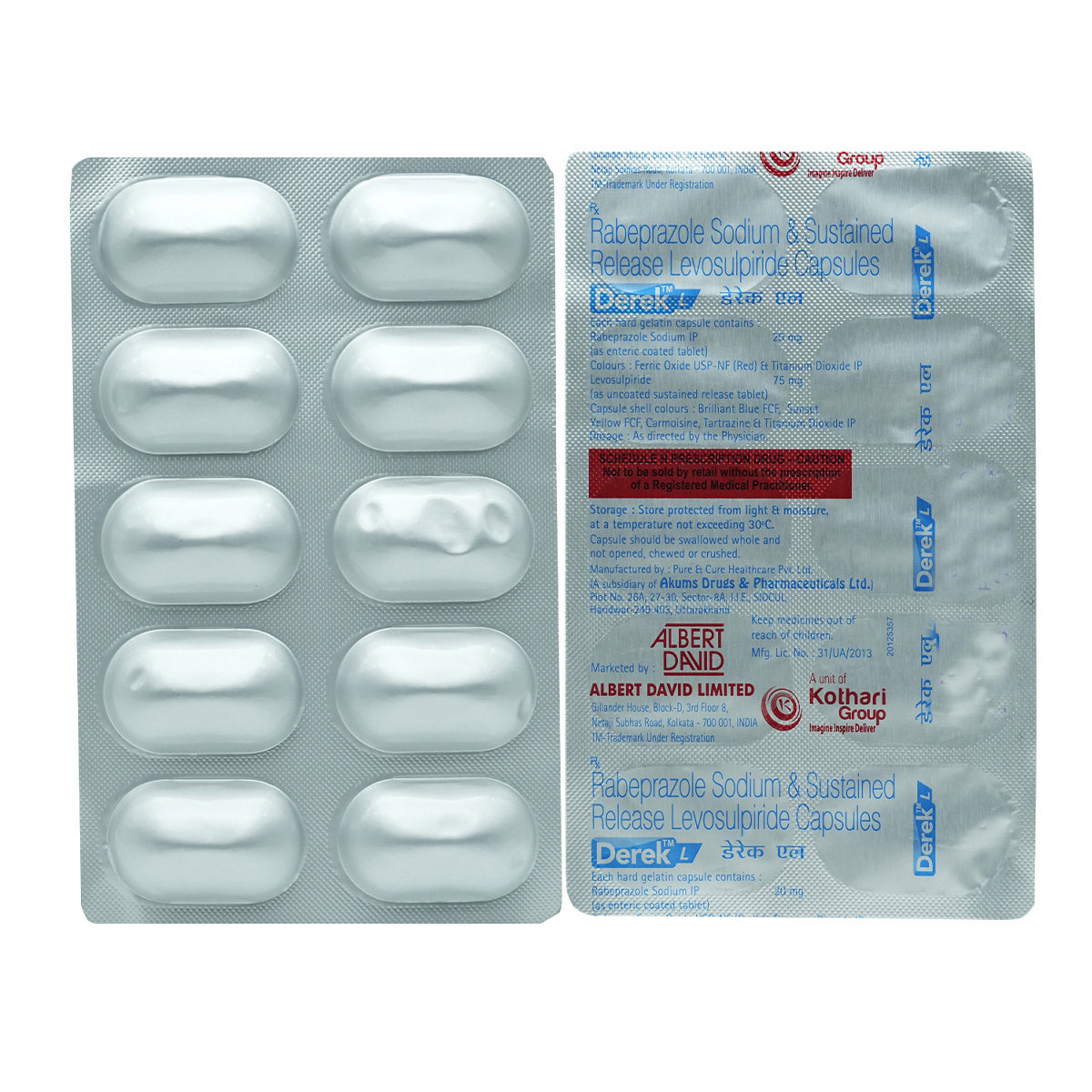 Derek L Capsule 10's, Pack of 10 Derek L Capsule 10's, Pack of 10