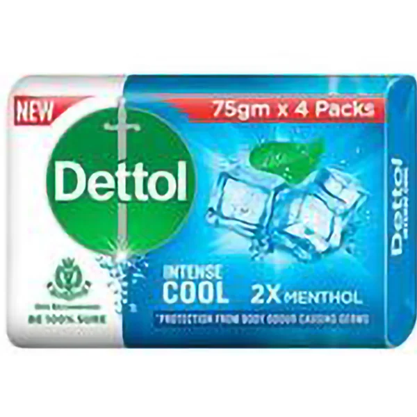 Dettol Cool Soap, 300 gm (4 x 75 gm), Pack of 1
