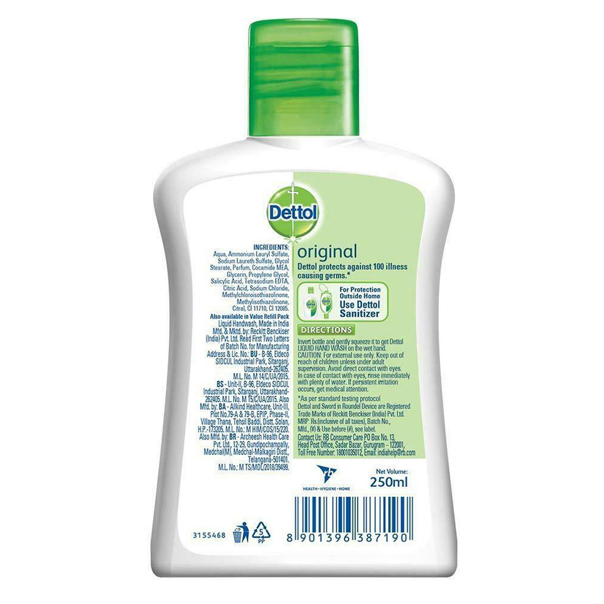 Dettol Original Liquid Handwash 250 ml | Everyday Germ Protection | IMA Recommended, Pack of 1 Dettol Original Liquid Handwash 250 ml | Everyday Germ Protection | IMA Recommended, Pack of 1