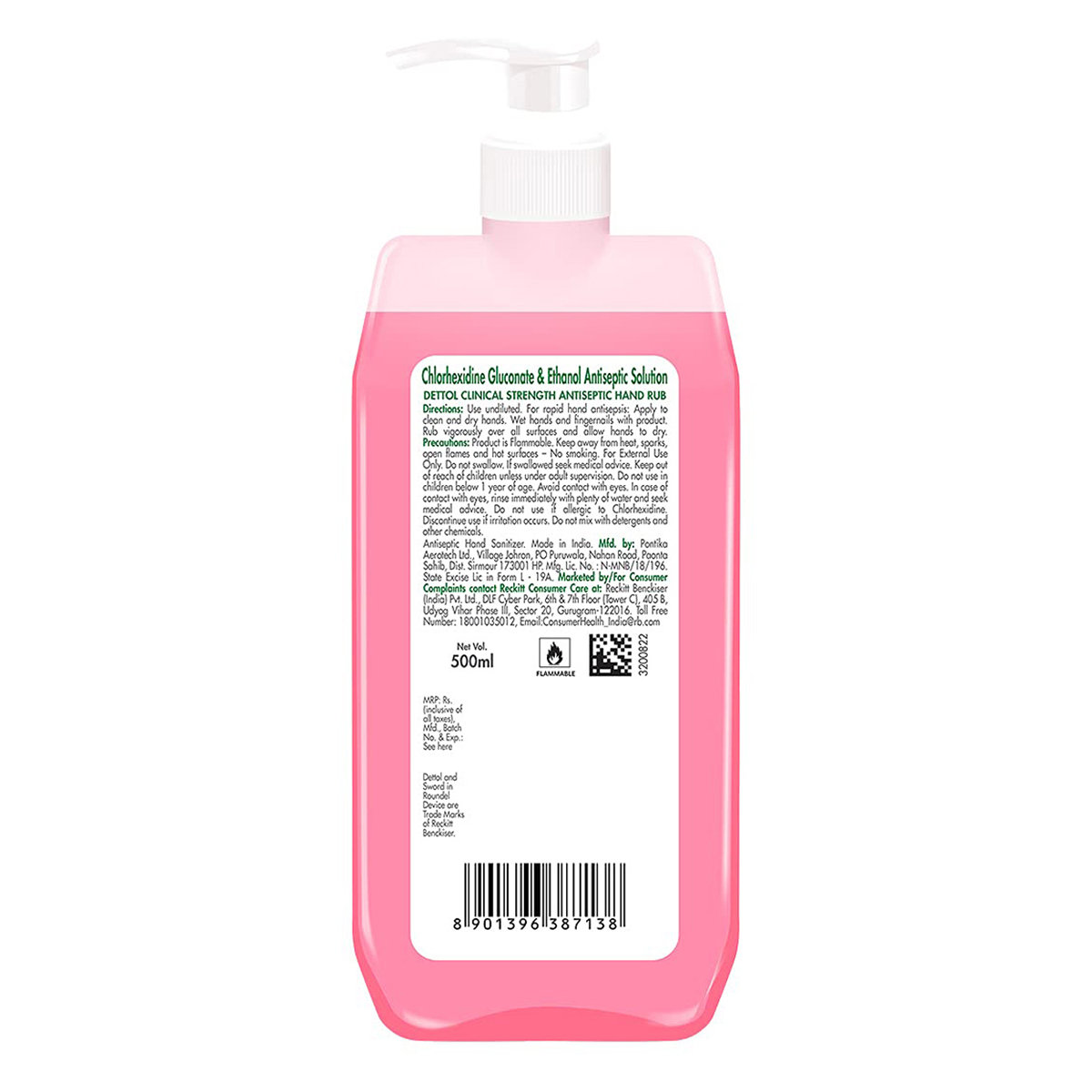 Dettol Antiseptic Hand Rub 500 ml | Broad Spectrum Antimicrobial | Kills 99.9% Germs, Pack of 1 Dettol Antiseptic Hand Rub 500 ml | Broad Spectrum Antimicrobial | Kills 99.9% Germs, Pack of 1