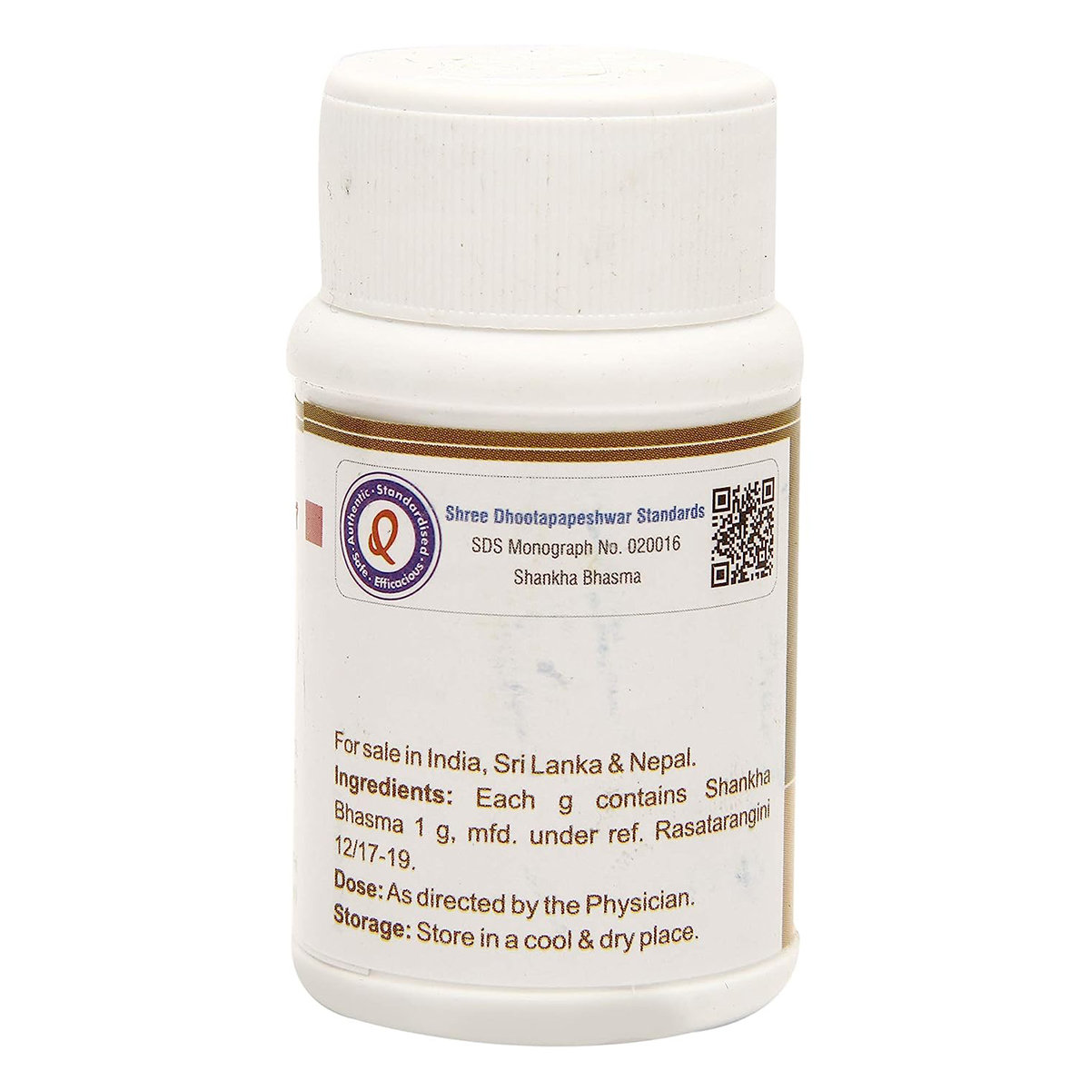 Dhootapapeshwar Shankha Bhasma, 10 gm, Pack of 1 Dhootapapeshwar Shankha Bhasma, 10 gm, Pack of 1