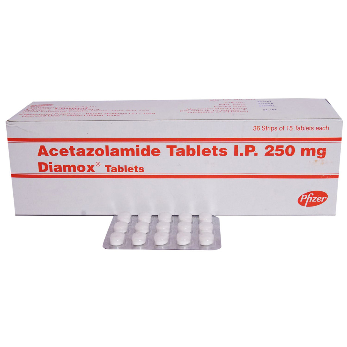 Diamox Tablet 15's, Pack of 15 TABLETS Diamox Tablet 15's, Pack of 15 TABLETS