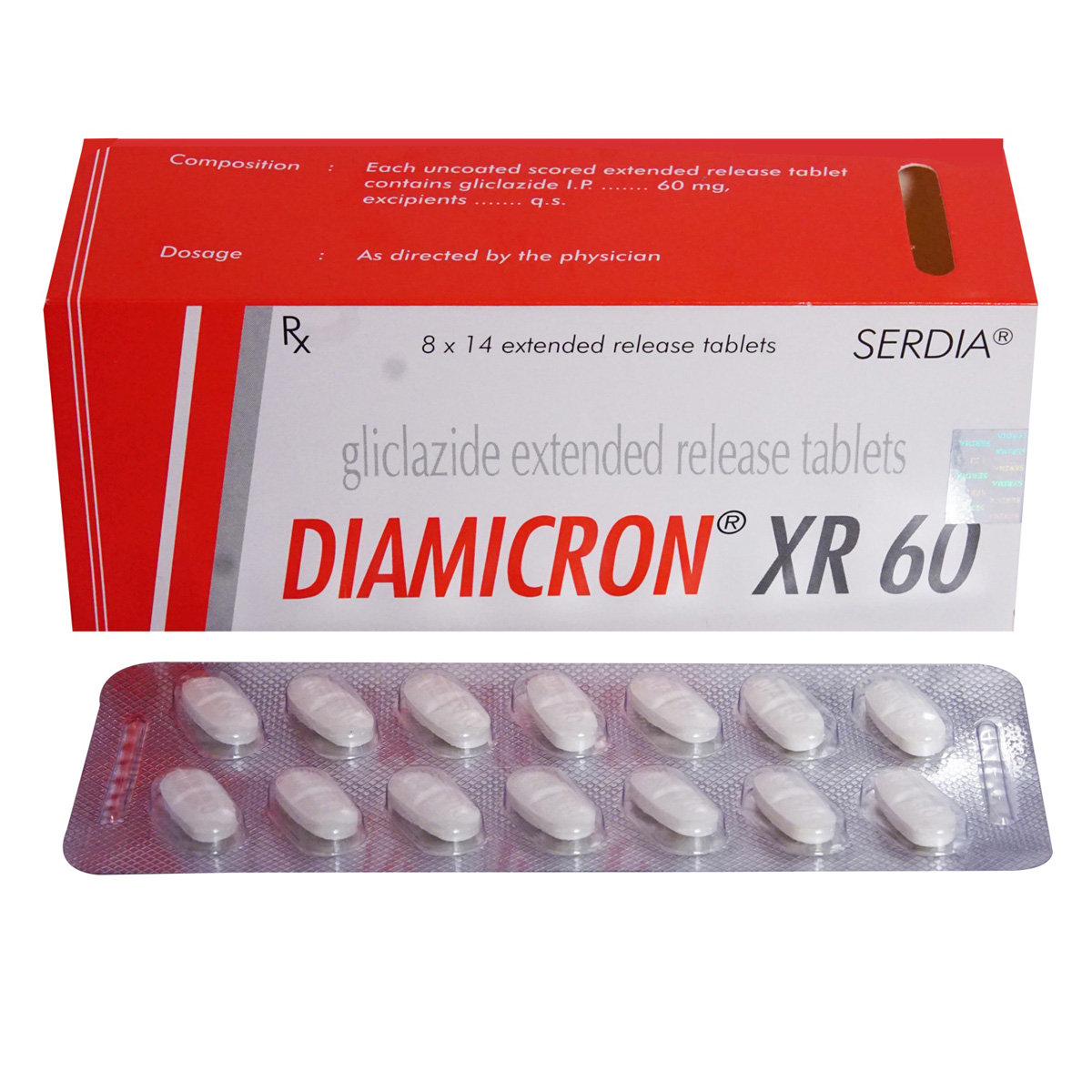 Diamicron XR 60 Tablet 14's, Pack of 14 TABLETS Diamicron XR 60 Tablet 14's, Pack of 14 TABLETS