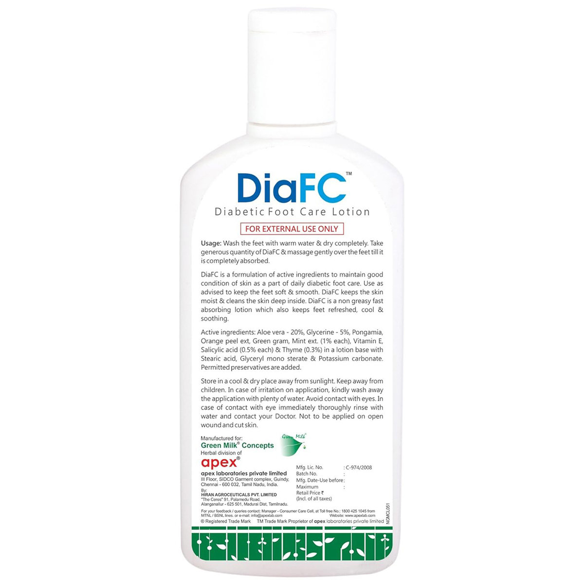 Dia FC Lotion 200 ml, Pack of 1 Dia FC Lotion 200 ml, Pack of 1
