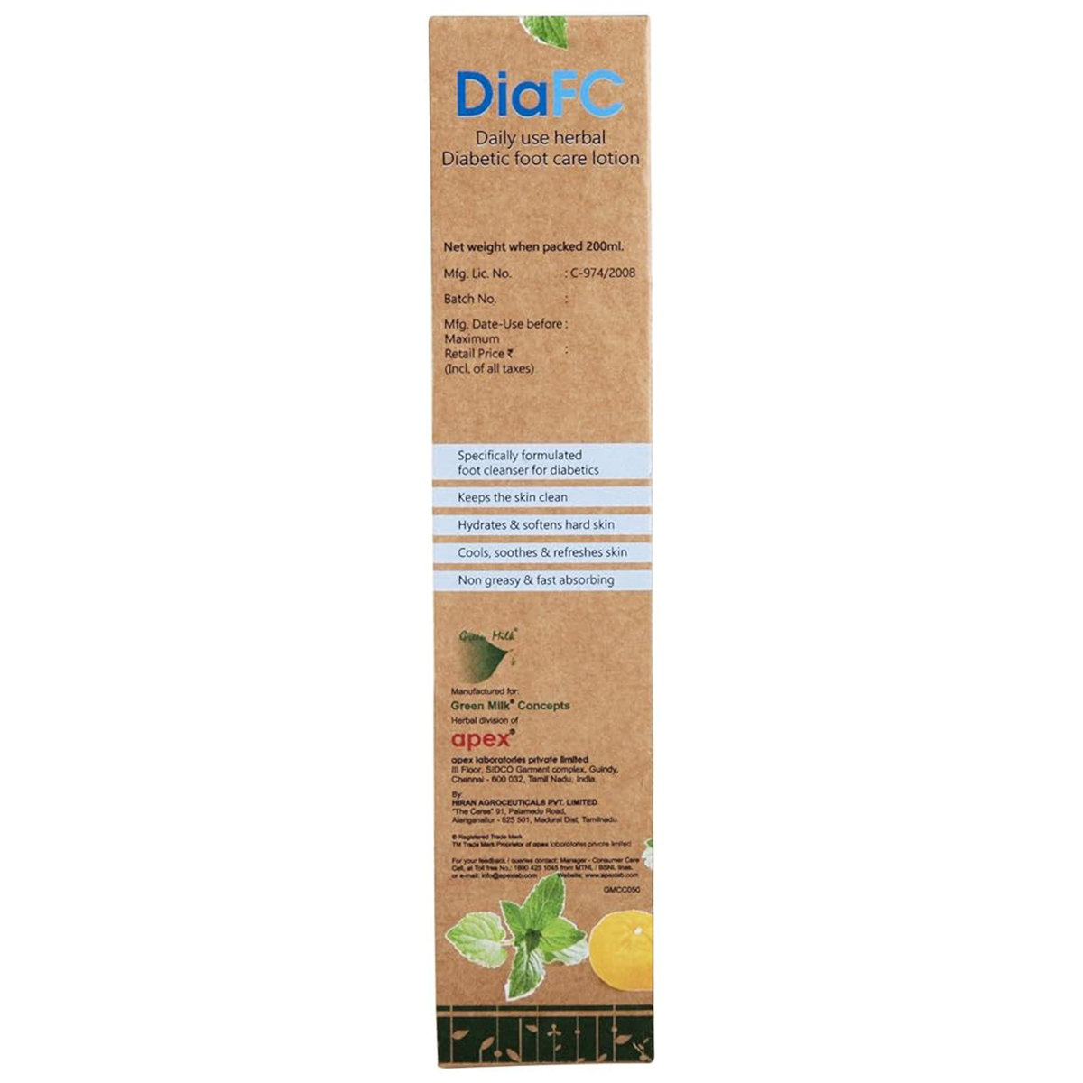 Dia FC Lotion 200 ml, Pack of 1 Dia FC Lotion 200 ml, Pack of 1