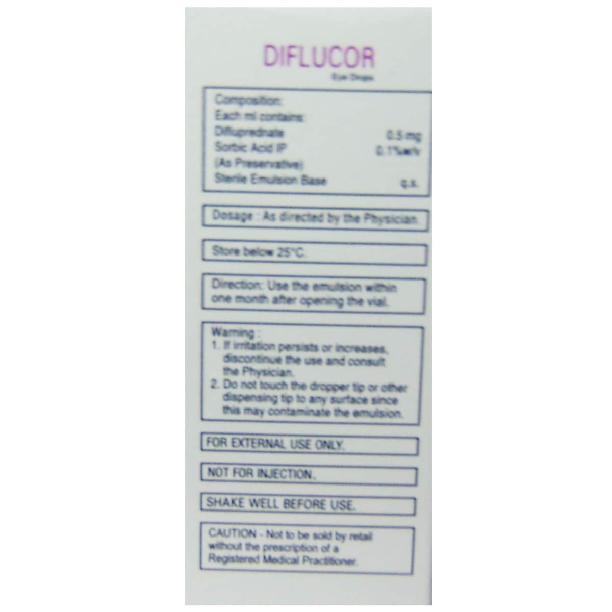 Diflucor Eye Drop 5 ml, Pack of 1 EYE DROPS Diflucor Eye Drop 5 ml, Pack of 1 EYE DROPS