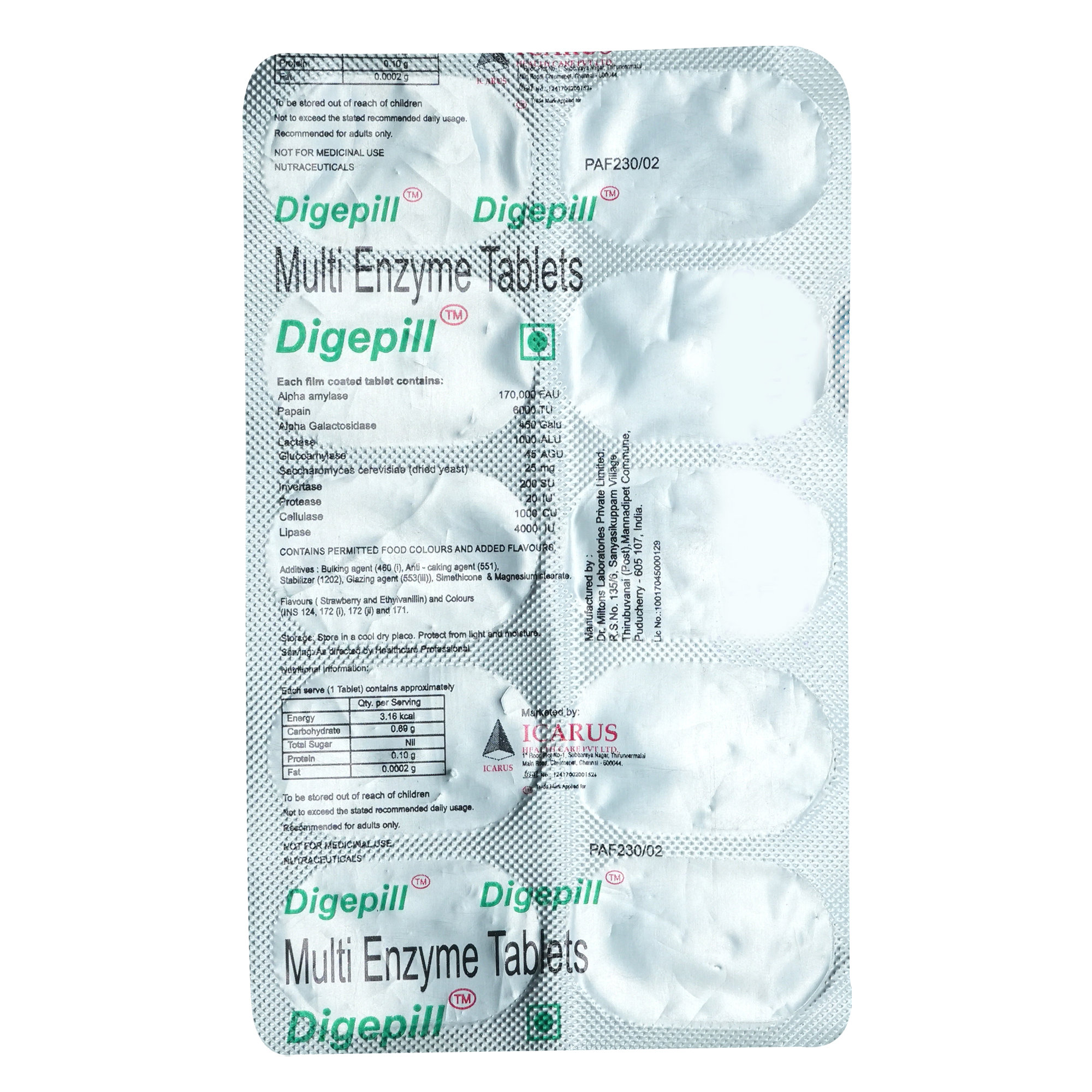 Digepill Tablet 10's, Pack of 10 TabletS Digepill Tablet 10's, Pack of 10 TabletS