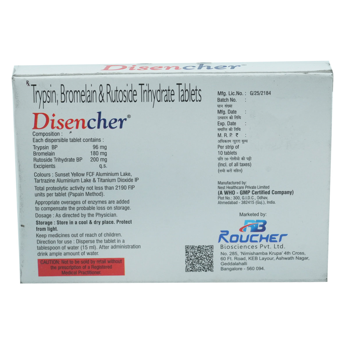 Disencher Tablet 10's, Pack of 10 TABLETS Disencher Tablet 10's, Pack of 10 TABLETS
