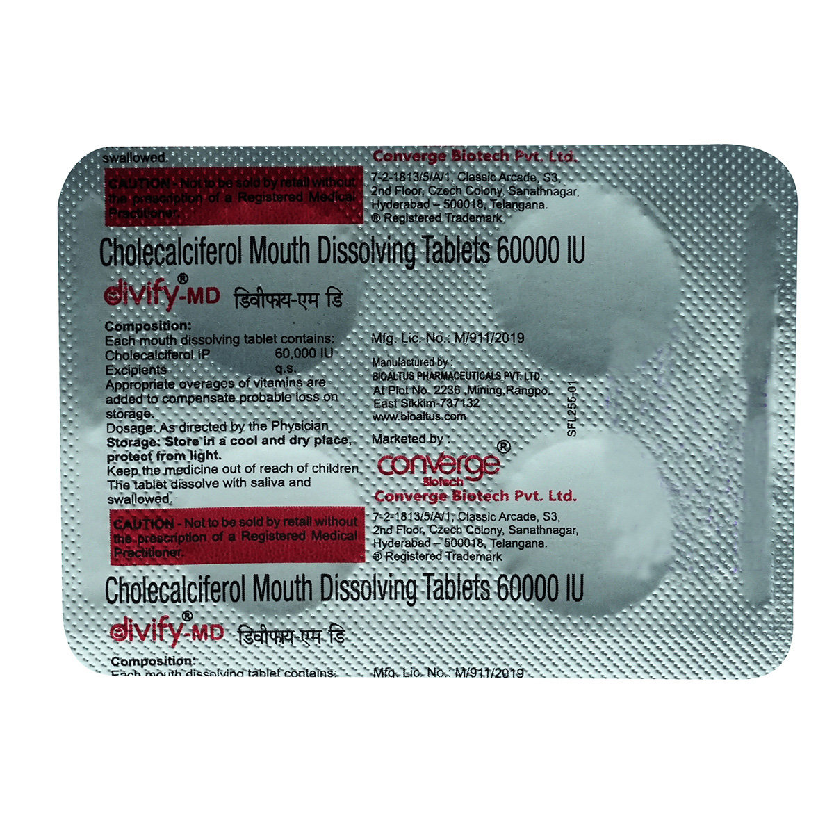 Divify-MD 60K Tablet 4's, Pack of 4 Divify-MD 60K Tablet 4's, Pack of 4