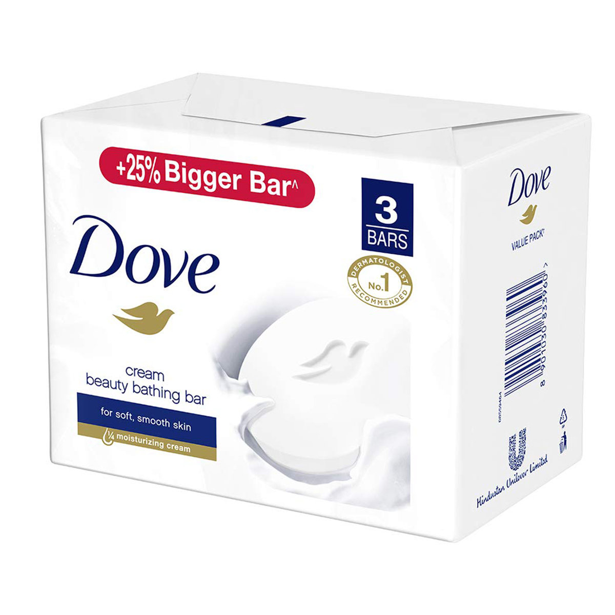 Dove Cream Beauty Bathing Bar, 375 gm (3x125 gm), Pack of 1 Dove Cream Beauty Bathing Bar, 375 gm (3x125 gm), Pack of 1
