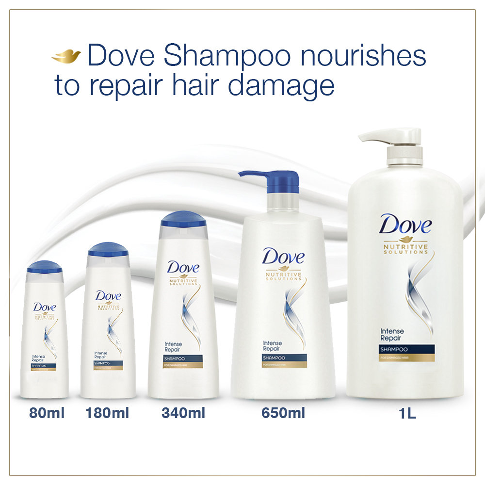 Dove Intense Repair Shampoo, 180 ml, Pack of 1 Dove Intense Repair Shampoo, 180 ml, Pack of 1