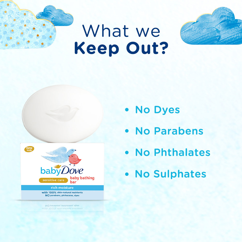 Baby Dove Rich Moisture Bathing Bar, 75 gm, Pack of 1 Baby Dove Rich Moisture Bathing Bar, 75 gm, Pack of 1