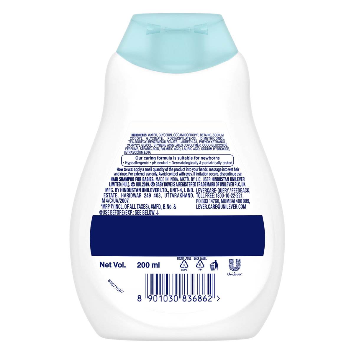 Baby Dove Rich Moisture Shampoo, 200 ml, Pack of 1 Baby Dove Rich Moisture Shampoo, 200 ml, Pack of 1