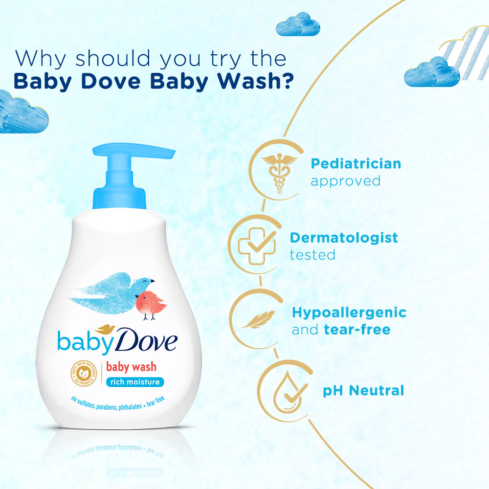 Baby Dove Rich Moisture Baby Wash, 200 ml, Pack of 1 Baby Dove Rich Moisture Baby Wash, 200 ml, Pack of 1