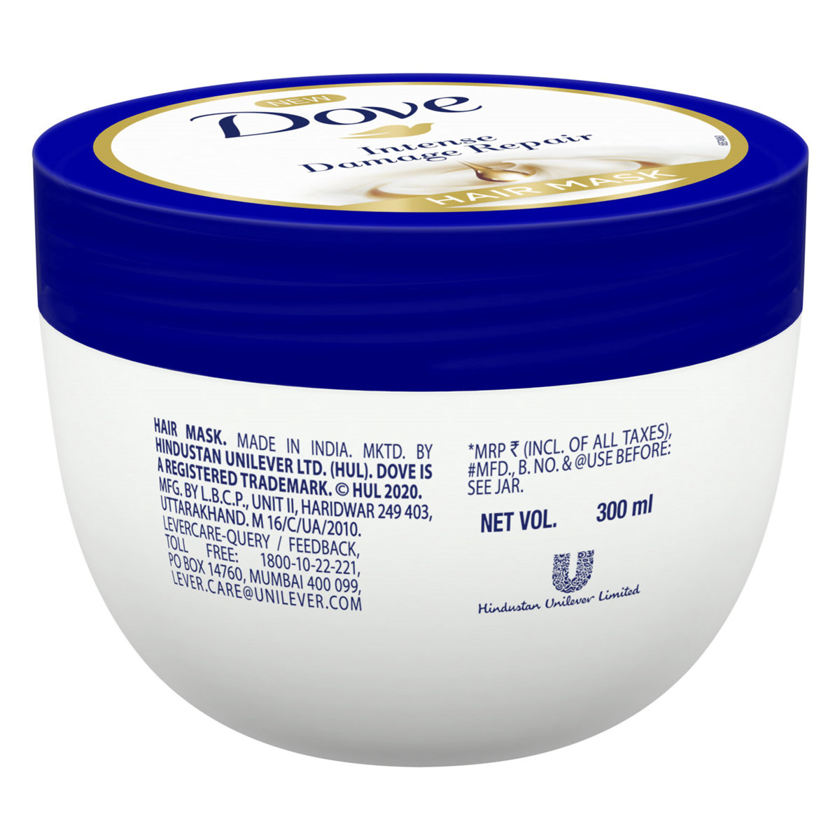 Dove Intense Damage Repair Hair Mask, 300 ml, Pack of 1 Dove Intense Damage Repair Hair Mask, 300 ml, Pack of 1