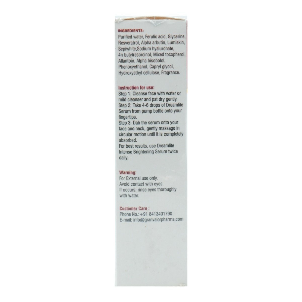 Dreamlite Skin Lightening & Brightening Serum 30 ml, Pack of 1 Dreamlite Skin Lightening & Brightening Serum 30 ml, Pack of 1