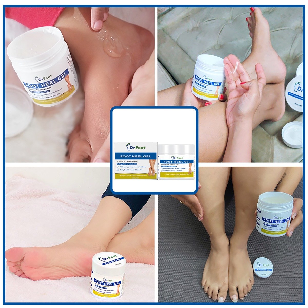 Dr Foot Foot Heel Gel 100 gm | Urea & Salicyic Acid | Gently Exfoliates Dead Cells & Scales | Reduces Corn & Calluses | For Rough, Thick, Dry & Cracked Feet, Pack of 1 Dr Foot Foot Heel Gel 100 gm | Urea & Salicyic Acid | Gently Exfoliates Dead Cells & Scales | Reduces Corn & Calluses | For Rough, Thick, Dry & Cracked Feet, Pack of 1