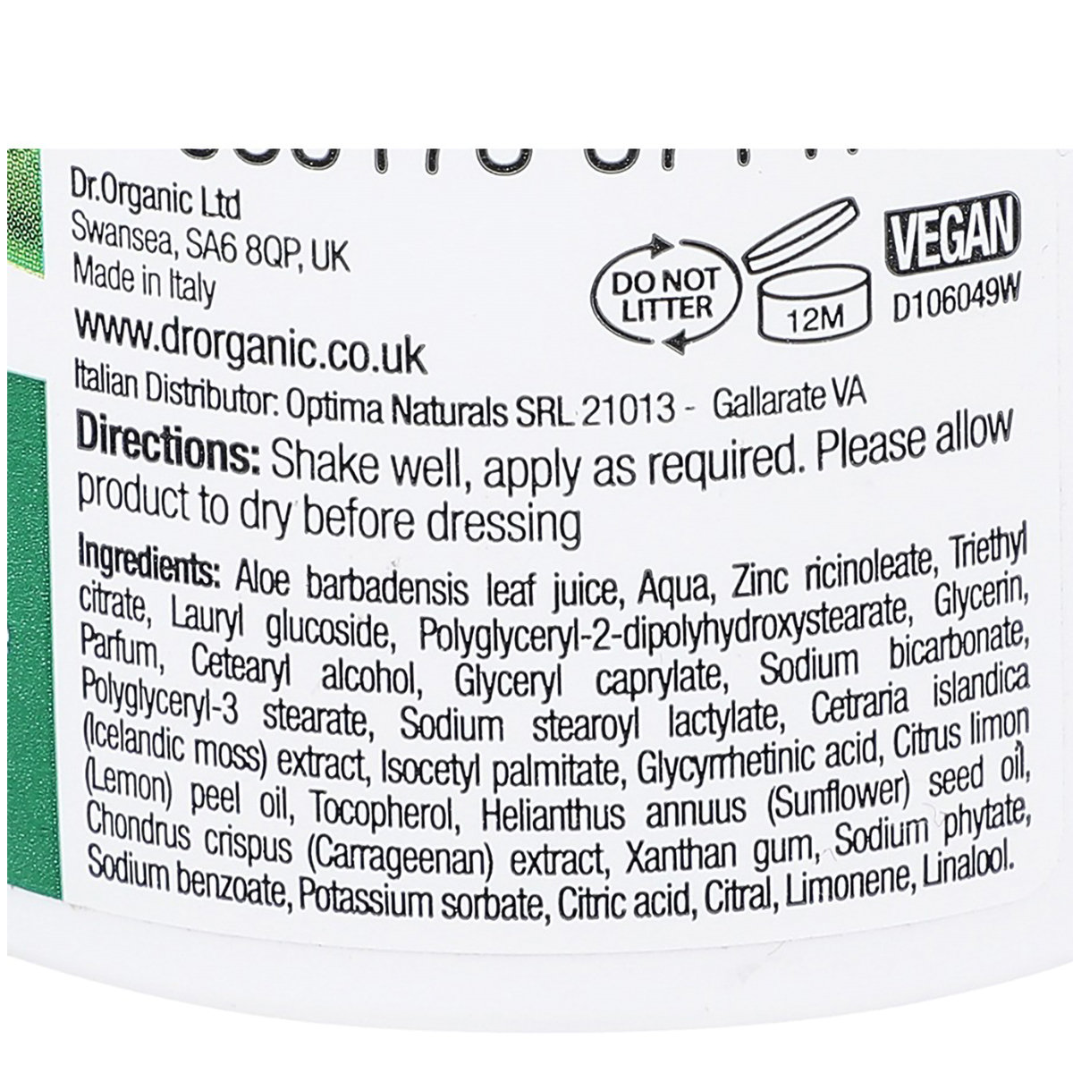 Dr. Organic Aloe Vera Deodorant Roll-On, 50 ml, Pack of 1 Dr. Organic Aloe Vera Deodorant Roll-On, 50 ml, Pack of 1