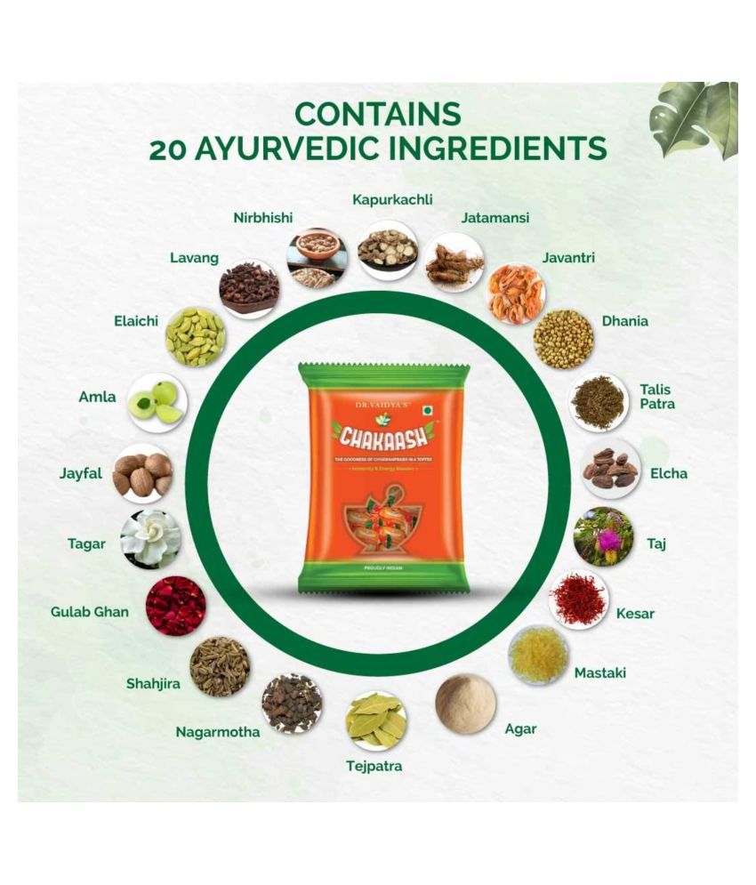 Dr. Vaidya's Chakaash Chyanwanprash Toffee, 50 Count, Pack of 50 Dr. Vaidya's Chakaash Chyanwanprash Toffee, 50 Count, Pack of 50