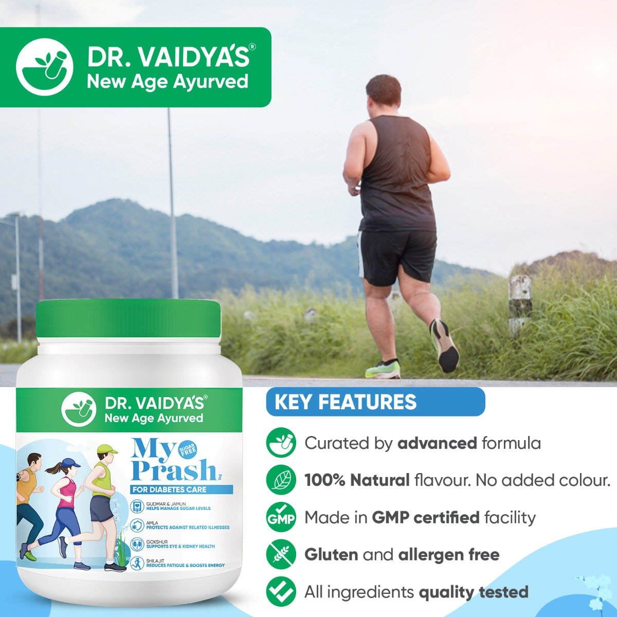 DR. Vaidya's My Prash Chyawanprash for Diabetes Care, 500 gm, Pack of 1 DR. Vaidya's My Prash Chyawanprash for Diabetes Care, 500 gm, Pack of 1