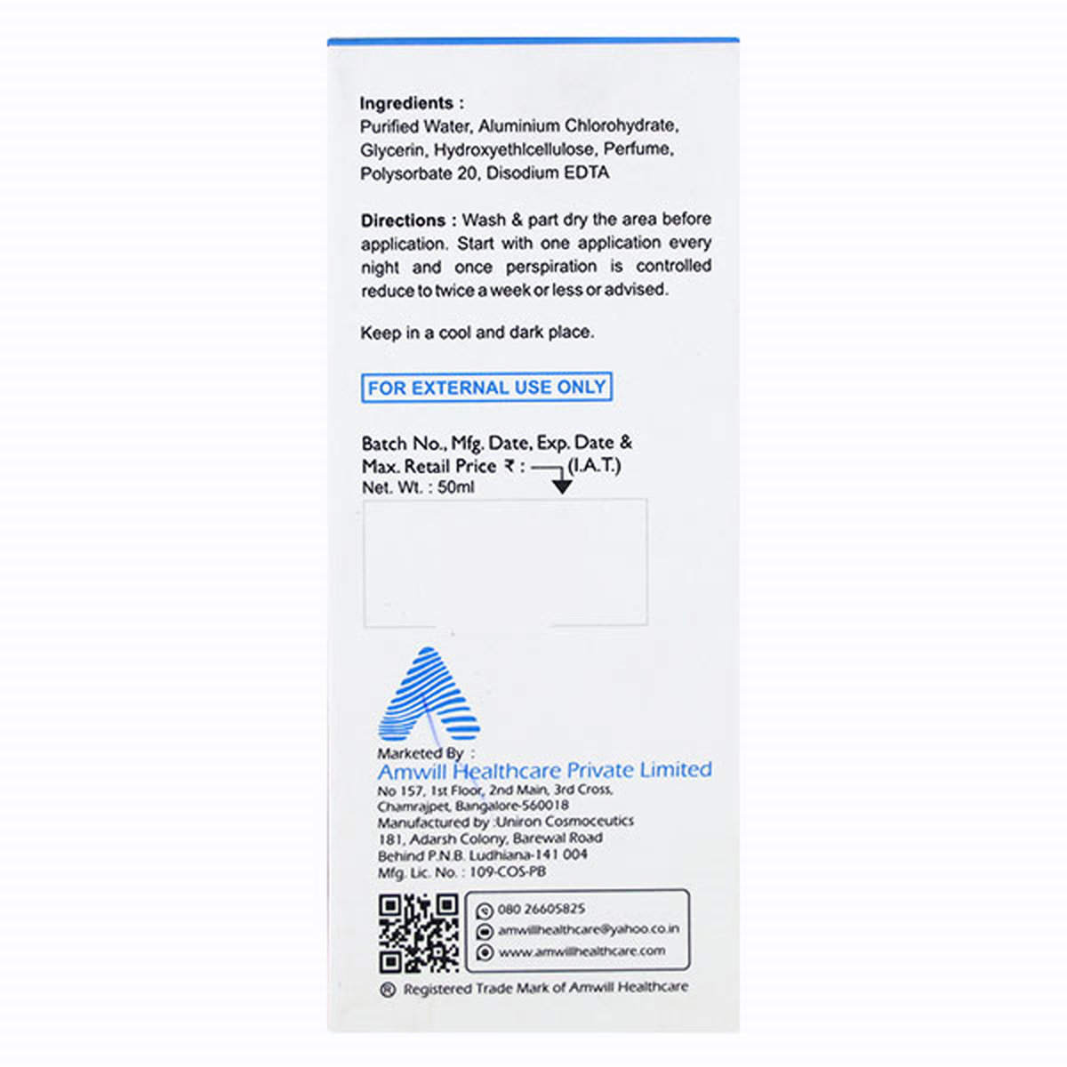 Dry4Sure Anti-Perspirant Lotion 50 ml, Pack of 1 Dry4Sure Anti-Perspirant Lotion 50 ml, Pack of 1