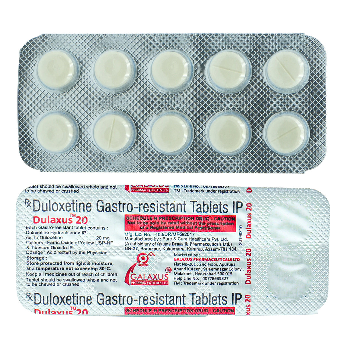 Dulaxus-20Mg Tablet 10'S, Pack of 10 TabletS Dulaxus-20Mg Tablet 10'S, Pack of 10 TabletS