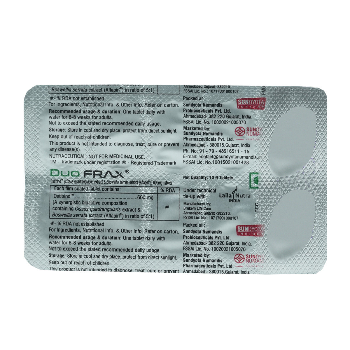 Duofrax Tablet 10's, Pack of 10 TABLETS Duofrax Tablet 10's, Pack of 10 TABLETS