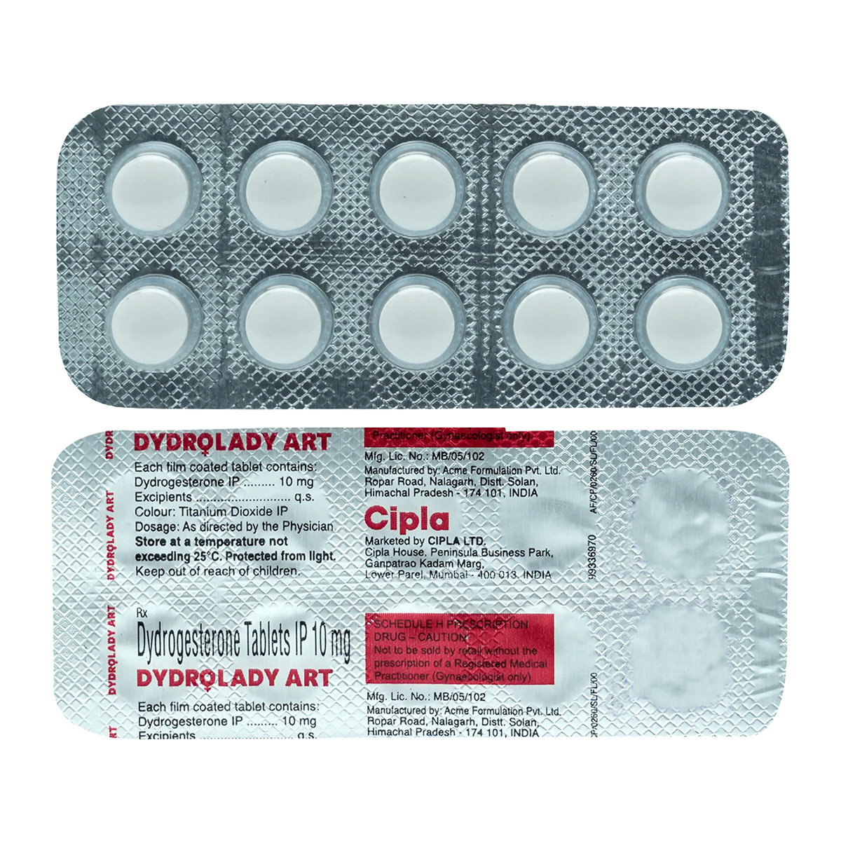 Dydrolady Art 10 mg Tablet 10's, Pack of 10 TabletS Dydrolady Art 10 mg Tablet 10's, Pack of 10 TabletS