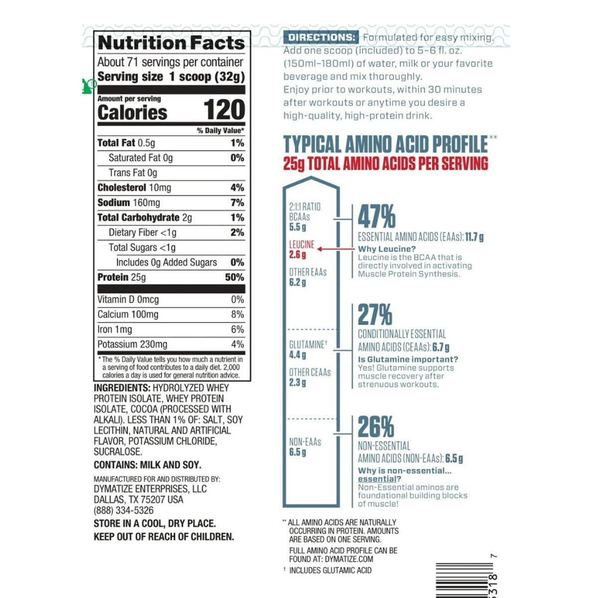 Dymatize Iso-100 Hydrolyzed 100% Whey Protein Isolate Gourmet Chocolate Flavour Powder, 5 lbs, Pack of 1 Dymatize Iso-100 Hydrolyzed 100% Whey Protein Isolate Gourmet Chocolate Flavour Powder, 5 lbs, Pack of 1