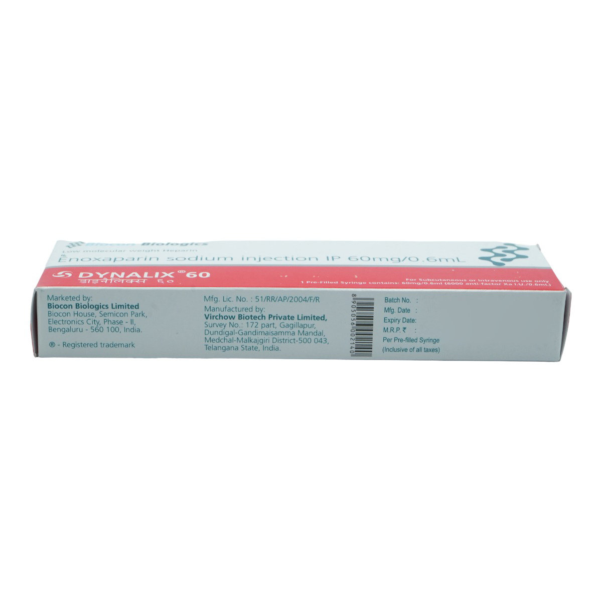 Dynalix 60 mg Injection 0.6 ml, Pack of 1 INJECTION Dynalix 60 mg Injection 0.6 ml, Pack of 1 INJECTION
