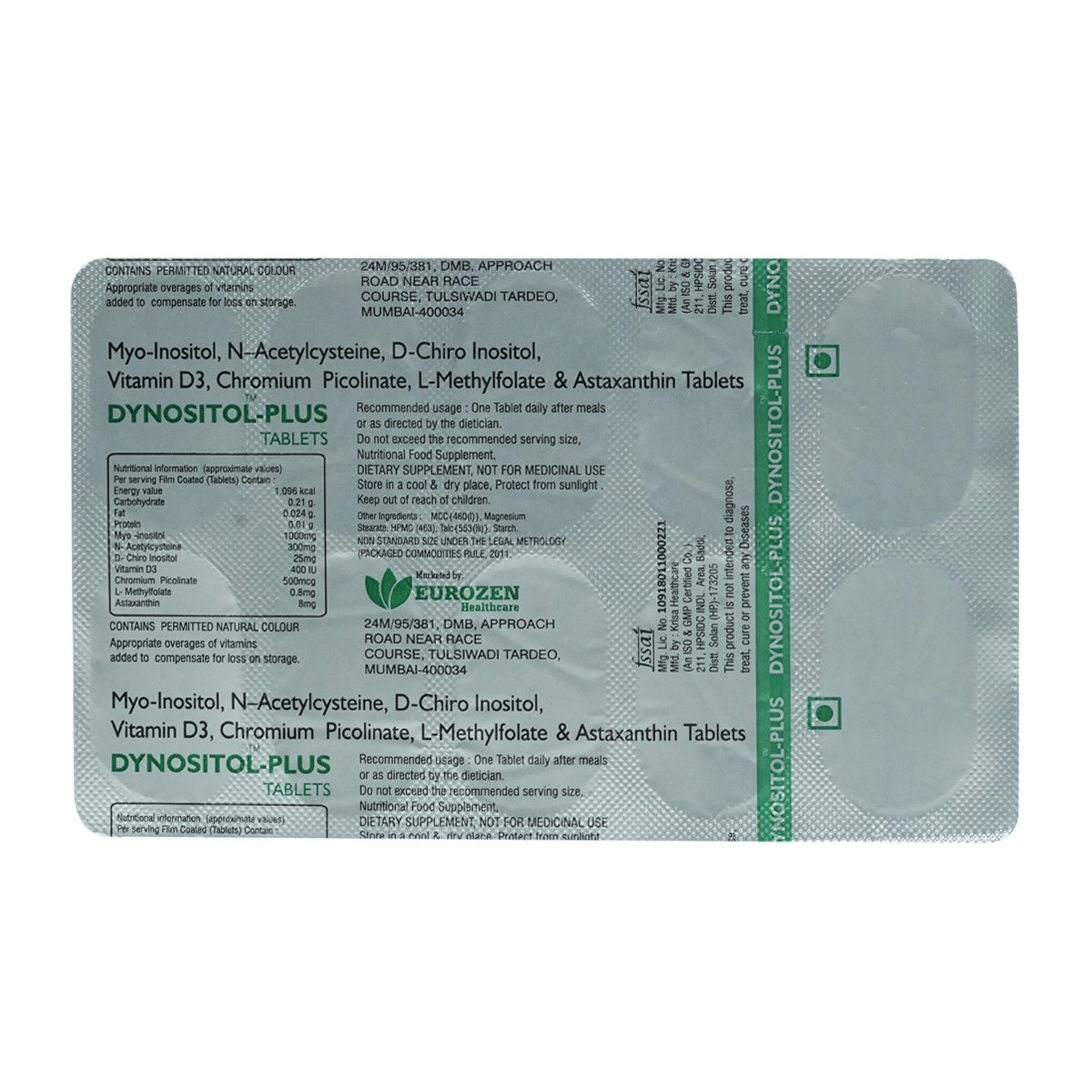 Dynositol-Plus Tablet 10's, Pack of 10 Dynositol-Plus Tablet 10's, Pack of 10