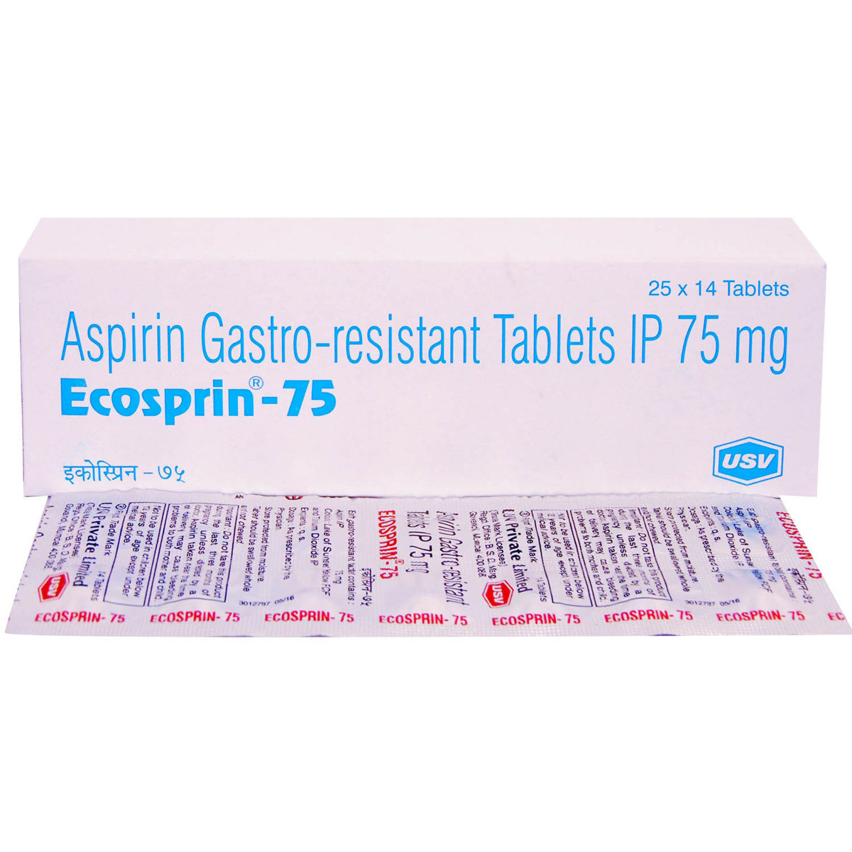 Ecosprin 75 Tablet 14's, Pack of 14 TABLETS Ecosprin 75 Tablet 14's, Pack of 14 TABLETS