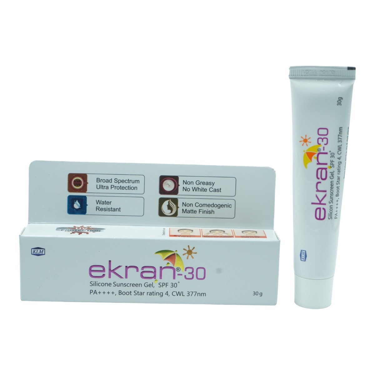 Ekran-30 Silicone Sunscreen Gel 30 gm, Pack of 1 Ekran-30 Silicone Sunscreen Gel 30 gm, Pack of 1