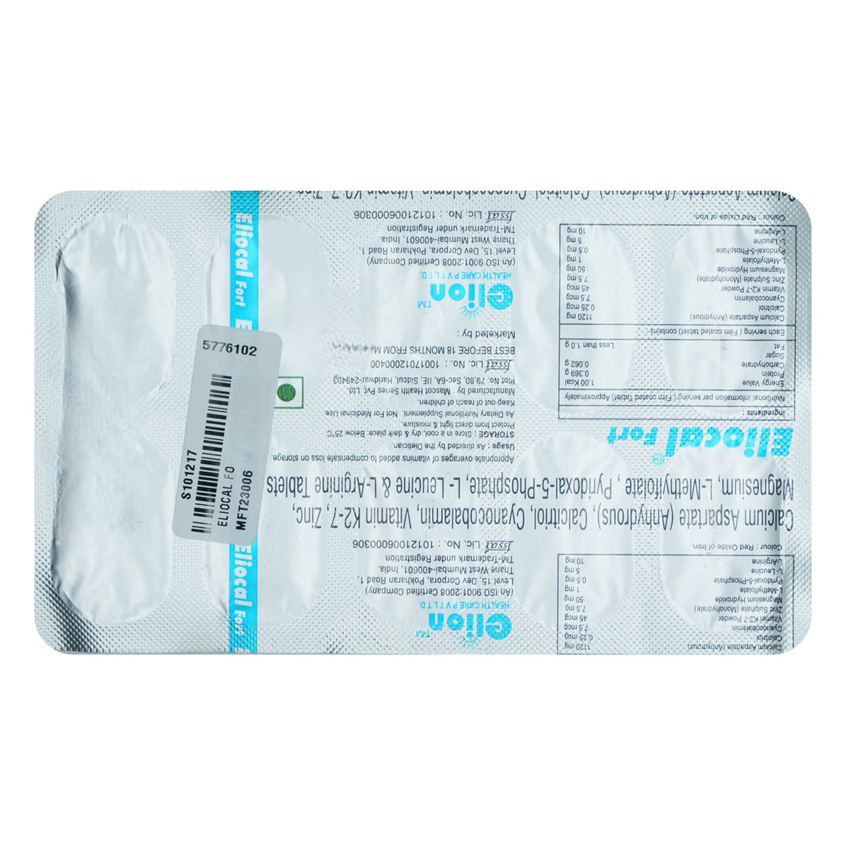 Eliocal Fort Tablet 10's, Pack of 10 Eliocal Fort Tablet 10's, Pack of 10