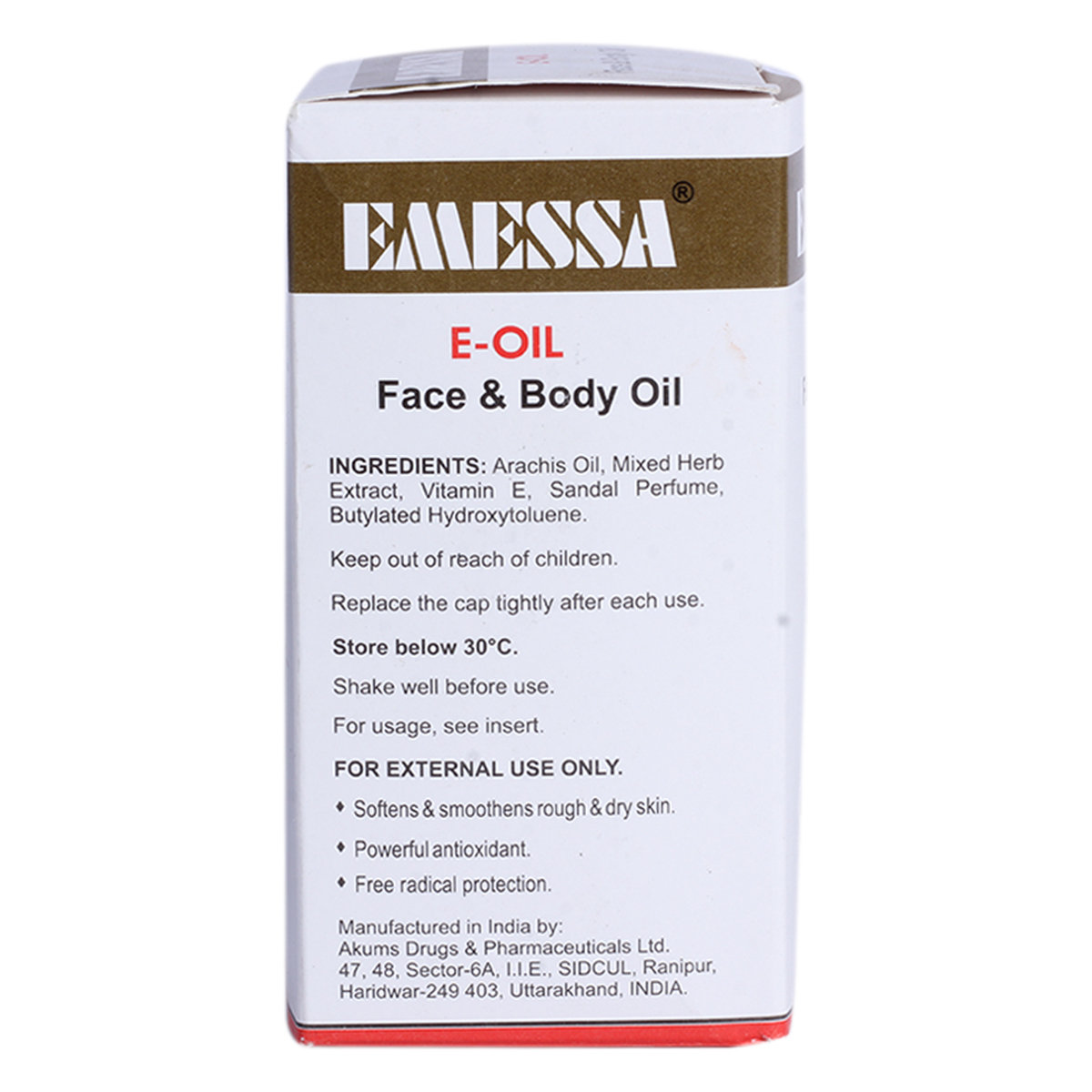 Emessa-E Oil 100 ml | Softens & Smoothens Rough & Dry Skin | For Face & Body, Pack of 1 Emessa-E Oil 100 ml | Softens & Smoothens Rough & Dry Skin | For Face & Body, Pack of 1