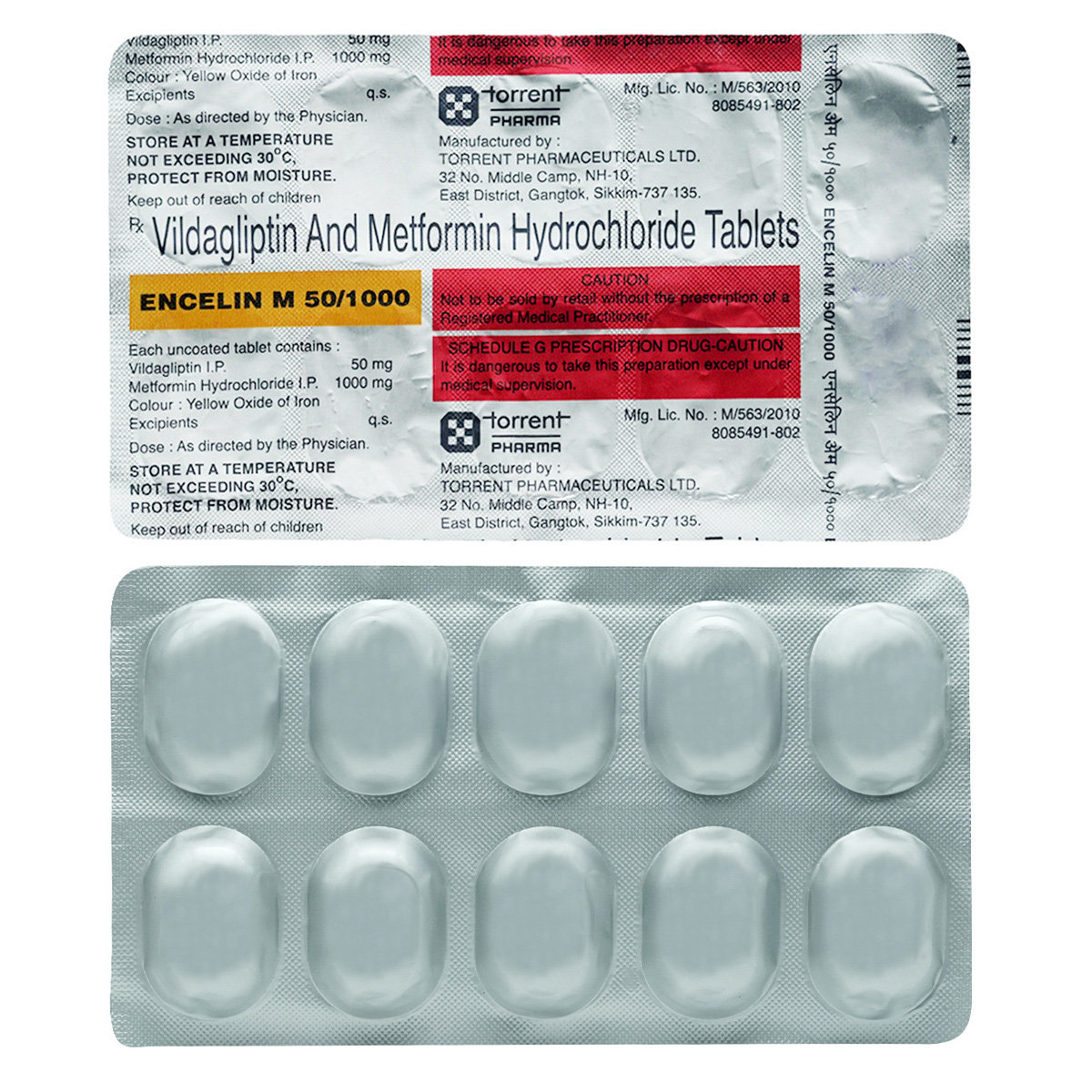 Encelin M 50/1000 Tablet 10's, Pack of 10 Encelin M 50/1000 Tablet 10's, Pack of 10