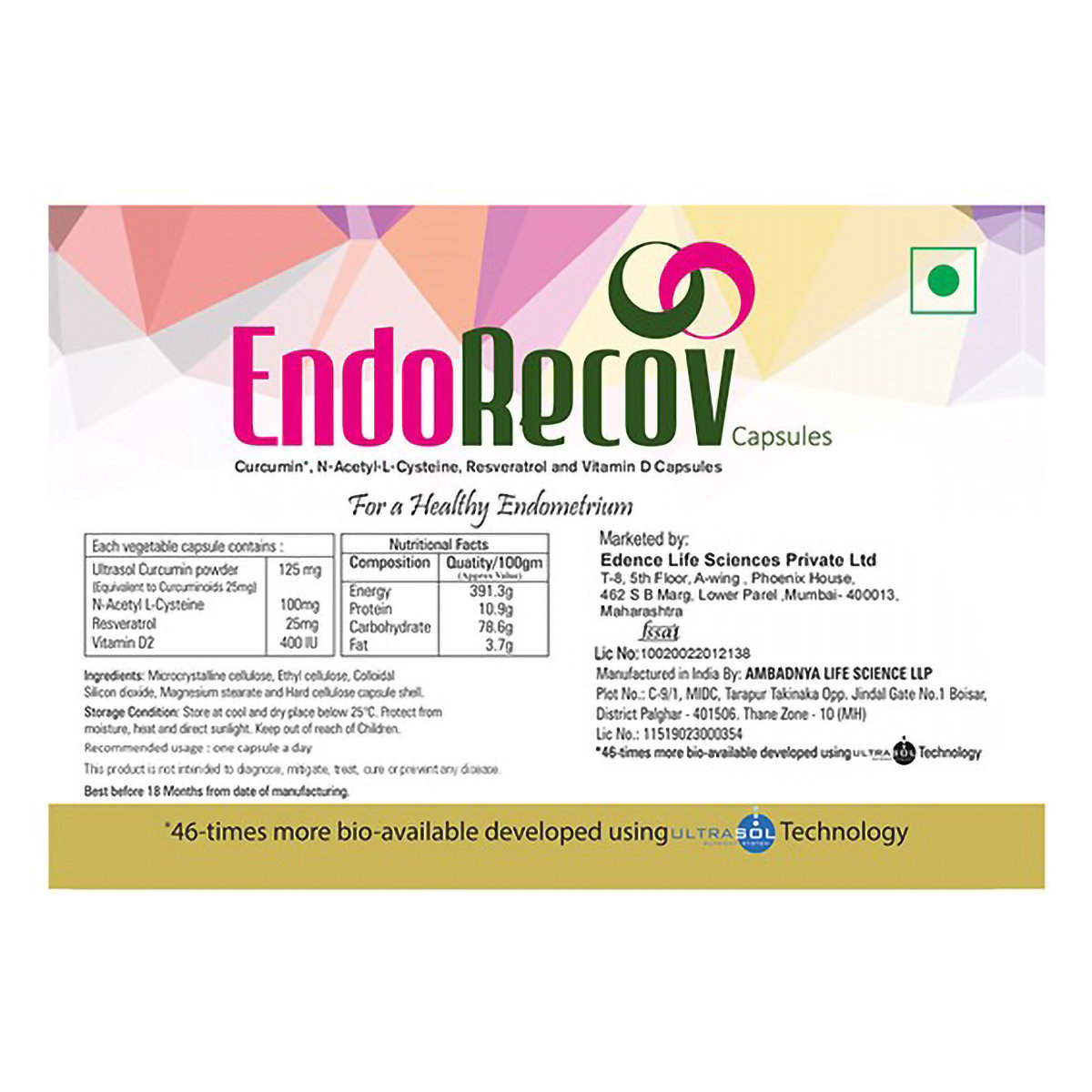 Endo Recov Capsule 10's, Pack of 10 Endo Recov Capsule 10's, Pack of 10