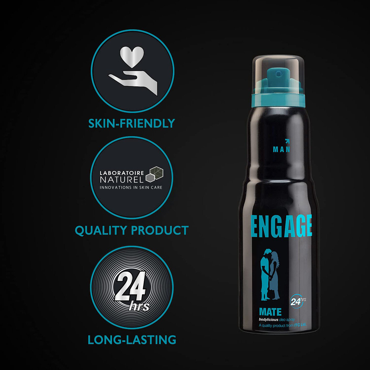 Engage Mate Deodorant Body Spray for Men, 150 ml, Pack of 1 Engage Mate Deodorant Body Spray for Men, 150 ml, Pack of 1