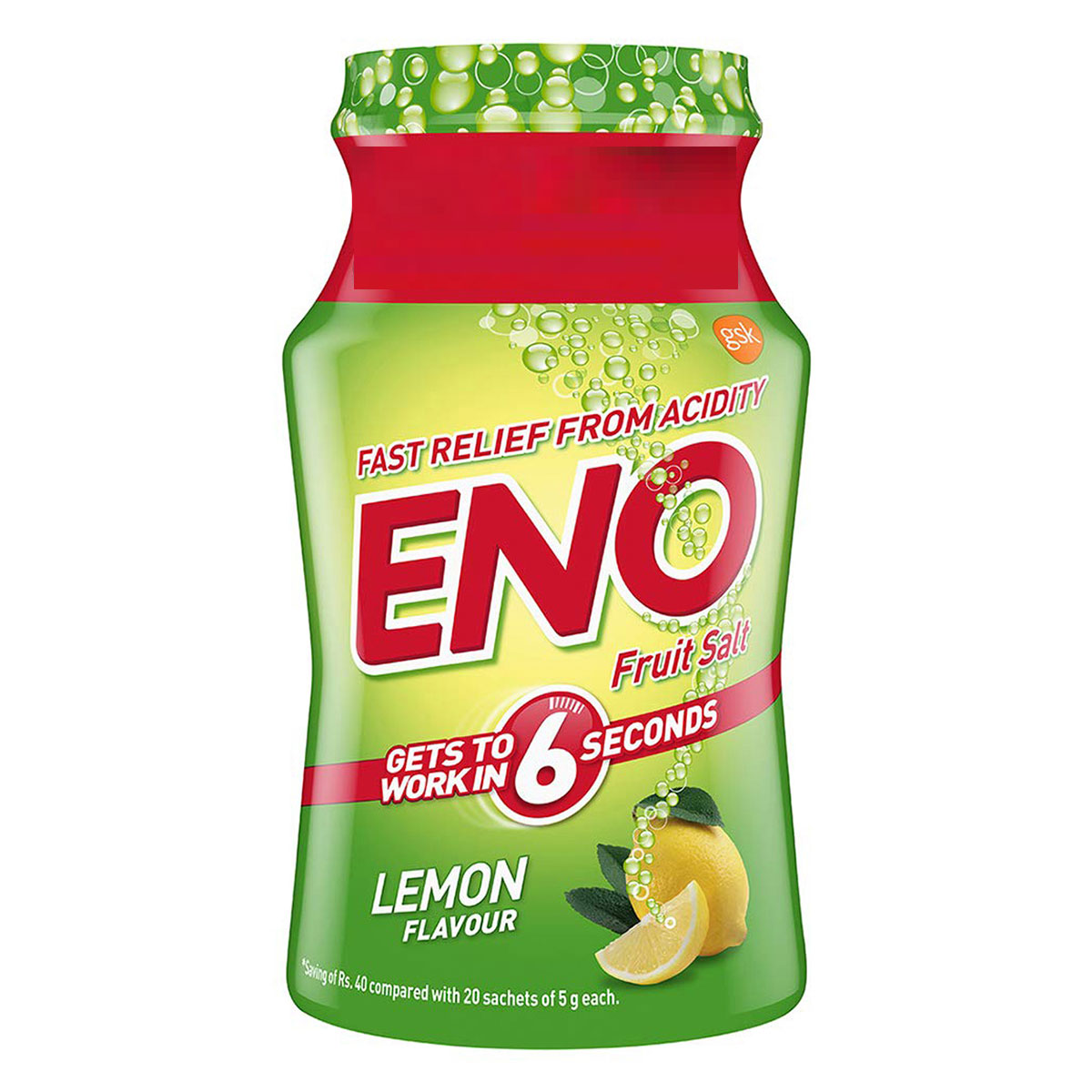 ENO Fruit Salt Lemon Flavour Powder, 100 gm, Pack of 1 ENO Fruit Salt Lemon Flavour Powder, 100 gm, Pack of 1