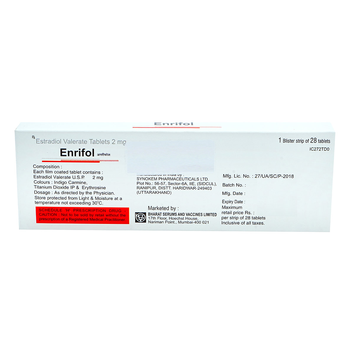 Enrifol Tablet 28's, Pack of 1 Tablet Enrifol Tablet 28's, Pack of 1 Tablet