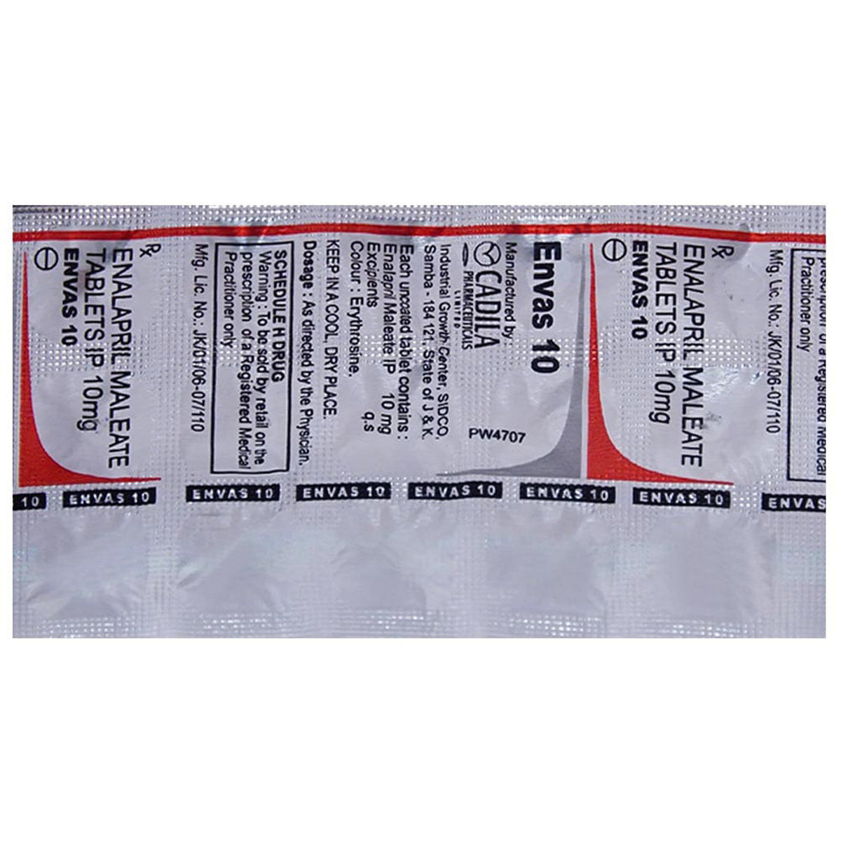 Envas 10 Tablet 15's, Pack of 15 TABLETS Envas 10 Tablet 15's, Pack of 15 TABLETS