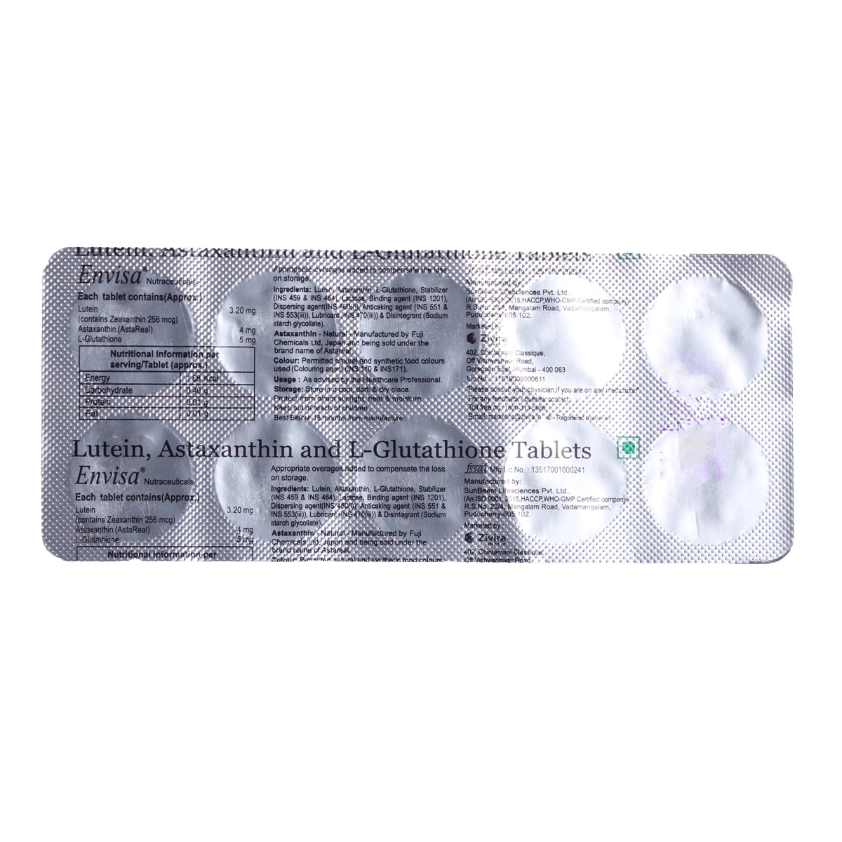 Envisa Tablet 10's, Pack of 10 TABLETS Envisa Tablet 10's, Pack of 10 TABLETS