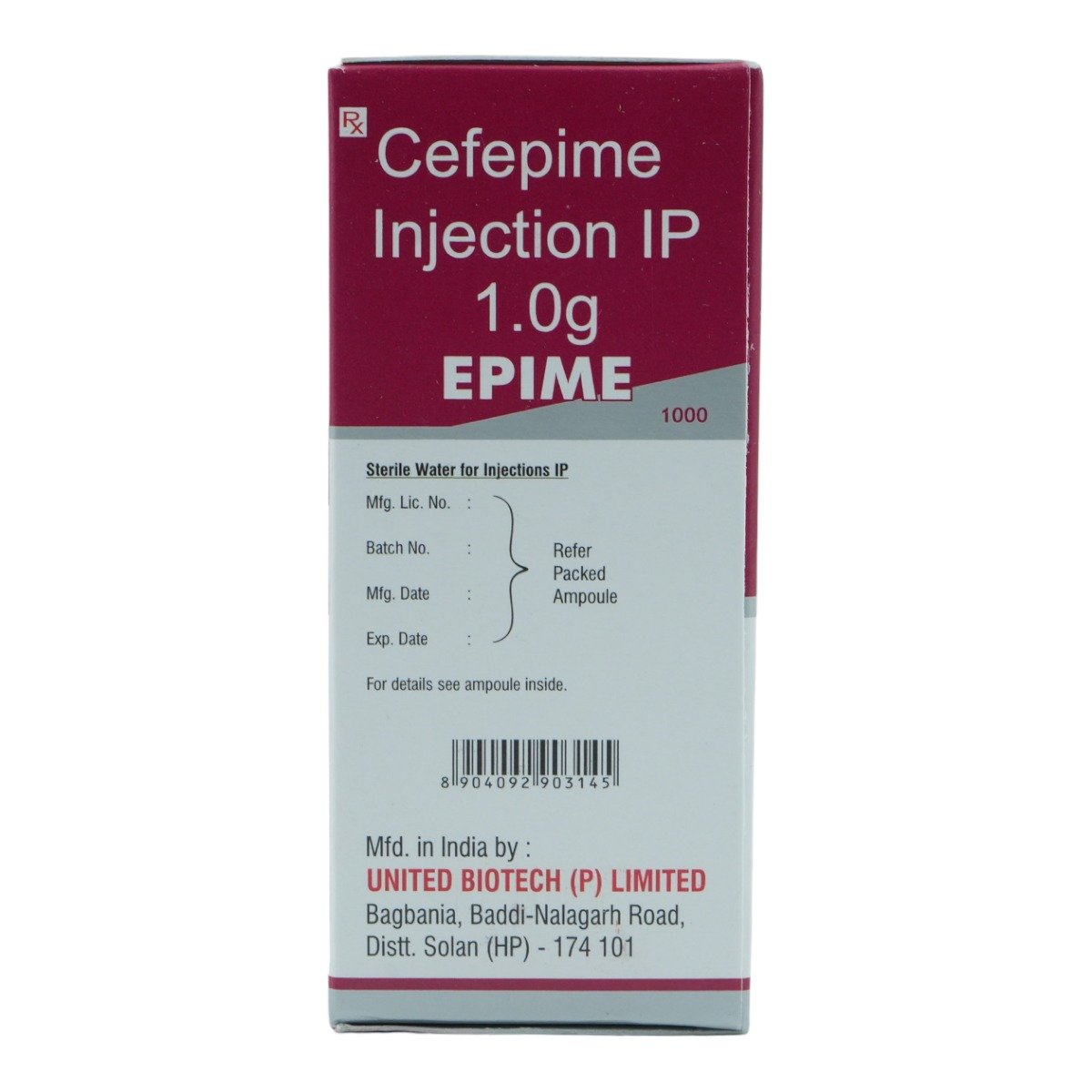 Epime 1 gm Injection 1's, Pack of 1 INJECTION Epime 1 gm Injection 1's, Pack of 1 INJECTION