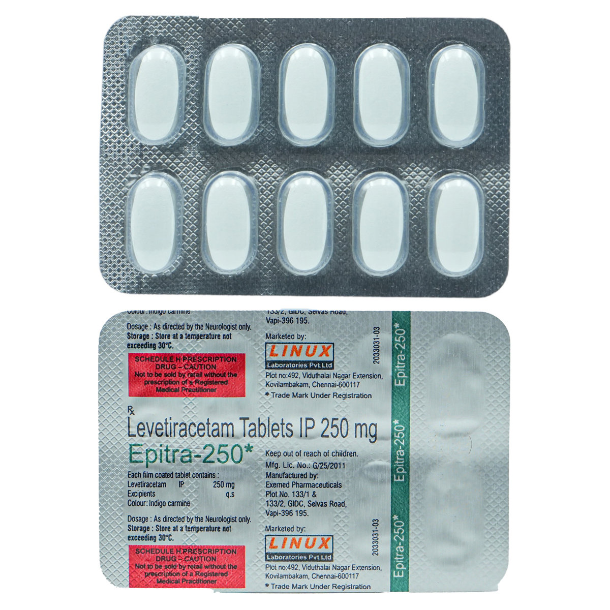 Epitra 250 Tablet 10's, Pack of 10 TABLETS Epitra 250 Tablet 10's, Pack of 10 TABLETS